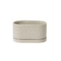 Zelle Planter w/ Saucer 8″ – White